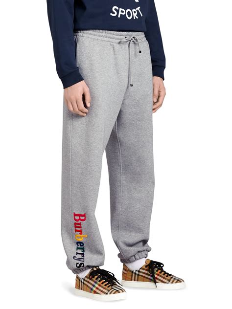 burberry rainbow joggers grey|burberry sweatpants.